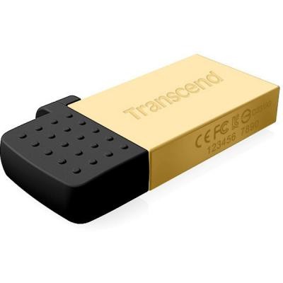 USB флеш накопичувач Transcend 32GB On-The-Go Gold USB 2.0 (TS32GJF380G)