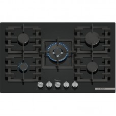 Варильна поверхня Bosch газова на склі, 75см, чавун, чорний Варильна поверхня Bosch газова на склі, 75см, чавун, чорний