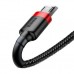 Дата кабель USB 2.0 AM to Micro 5P 1.0m Cafule 2.4A red+black Baseus (CAMKLF-B91)