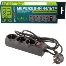 Мережевий фільтр живлення LogicPower LP-X3, 2m (9581) Мережевий фільтр живлення LogicPower LP-X3, 2m (9581)