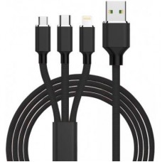 Дата кабель USB 2.0 AM to Lightning + Micro 5P + Type-C 1.2m black XoKo (SC-330-BK) Дата кабель USB 2.0 AM to Lightning + Micro 5P + Type-C 1.2m black XoKo (SC-330-BK)