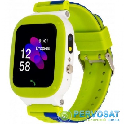 Смарт-часы ATRIX iQ2200 IPS Cam Flash Green Детские телефон-часы с трекером (iQ2200 Green)