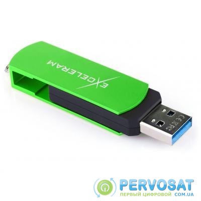 USB флеш накопитель eXceleram 16GB P2 Series Green/Black USB 3.1 Gen 1 (EXP2U3GRB16)