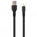 Дата кабель USB 2.0 AM to Lightning 1.0m flat art TPE back Vinga (VCPDCLFTPE1BK)