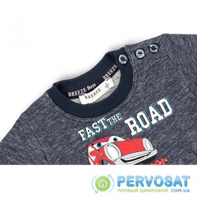 Набор детской одежды Breeze "Fast the road" (9527-80B-blue)