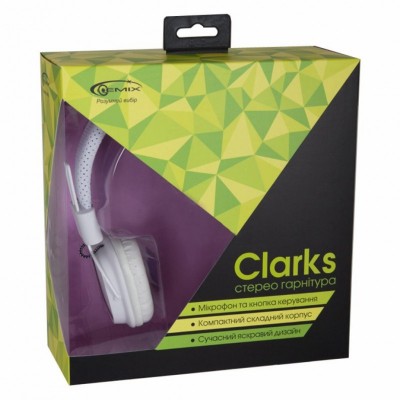 Навушники GEMIX Clarks white-blue