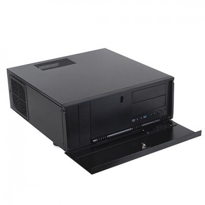 Корпус SilverStone GRANDIA GD07B-C, без БЖ, 1хUSB3.0, 1xUSB Type-C, 3x120мм, VGA 345 мм, HTPC, чорний