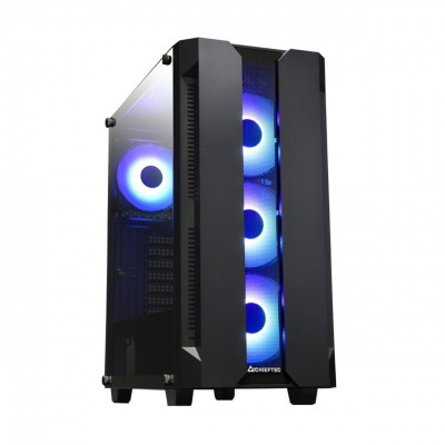 Корпус CHIEFTEC Gaming Hunter Tempered Glass Edition,без блока живлення,2xUSB3.0,4xRAINBOW ARGB Fans