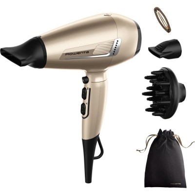 Фен Rowenta Pro Expert Tresor Collection, 2200Вт, 3 режими, іоніз-я, дифузор, 2 концентратора,  хол. обдув, чохол, заколка, бронзовий