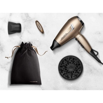 Фен Rowenta Pro Expert Tresor Collection, 2200Вт, 3 режими, іоніз-я, дифузор, 2 концентратора,  хол. обдув, чохол, заколка, бронзовий