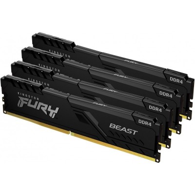 Пам'ять ПК Kingston DDR4 32GB KIT   (8GBx4) 3200 FURY Beast