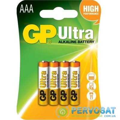 Батарейка GP AAA LR03 Ultra Alcaline * 4 (24AU-U4)