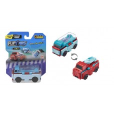 Машинка-трансформер Flip Cars 2 в 1 Міський транспорт, Автомобіль для дельфіна і Автомобіль для човна