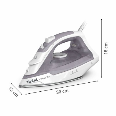 Праска Tefal Virtuo 30, 2000Вт, 240мл, паровий удар -120гр, постійна пара - 27гр, керам. підошва, сіро-фіолетовий