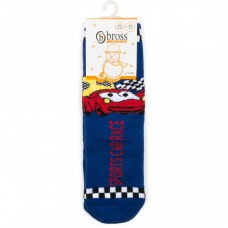 Шкарпетки Bross махрові з машинками (21348-3B-blue) Шкарпетки Bross махрові з машинками (21348-3B-blue)