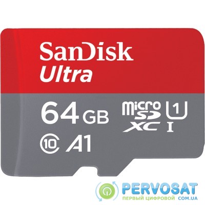 Карта памяти SANDISK 64GB micro-SD class 10 UHS-I Ultra (SDSQUAR-064G-GN6MA)
