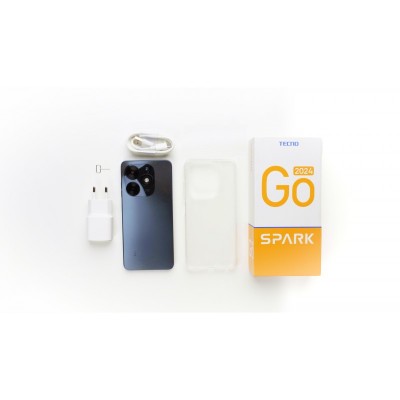 Смартфон TECNO Spark Go 2024 (BG6) 6.56&quot; 3/64ГБ, 2SIM, 5000мА•год, Mystery White