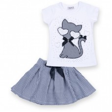 Набір дитячого одягу Breeze з котом і бантом (8834-104G-blue)