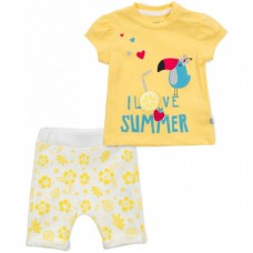 Набір дитячого одягу La Mona з пташкою (10508-80G-yellow) Набір дитячого одягу La Mona з пташкою (10508-80G-yellow)