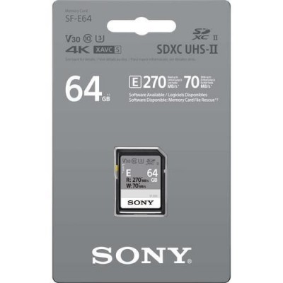 Карта пам'яті Sony 64GB SDXC C10 UHS-II U3 V60 R270/W70MB/s Entry