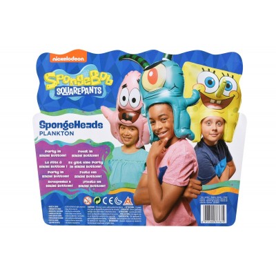 Sponge Bob Игрушка-головной убор SpongeHeads SpongeBob Plankton