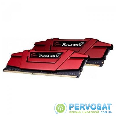 Модуль памяти для компьютера DDR4 16GB (2x8GB) 2666 MHz RipjawsV RED G.Skill (F4-2666C15D-16GVR)