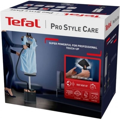 Відпарювач Tefal вертикальний Pro Style Care, 2000Вт, 1300мл, постійна пара - 42гр, чорно-золотий