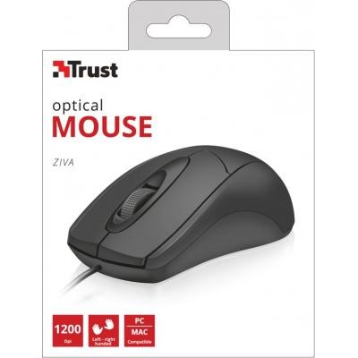 Мышка Trust Ziva Optical mouse Black USB (21947)