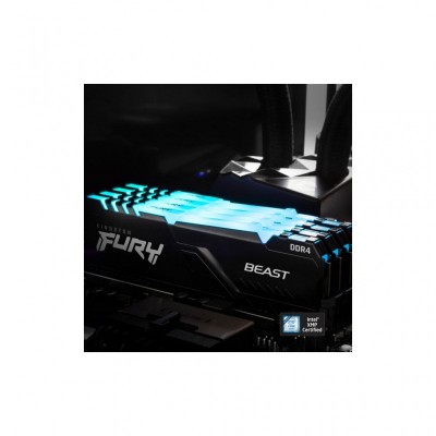 Модуль пам'яті для комп'ютера DDR4 16GB 2666 MHz FURY Beast RGB HyperX (Kingston Fury) (KF426C16BBA/16)