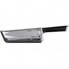 Кухонний ніж кухарський Tefal Eversharp, 16.5см, з чохол-точило нержавіюча сталь, пластик, чорний Кухонний ніж кухарський Tefal Eversharp, 16.5см, з чохол-точило нержавіюча сталь, пластик, чорний