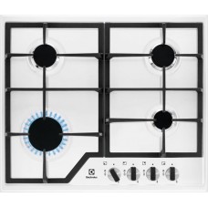Варильна поверхня Electrolux газова, 60см, чавун, білий