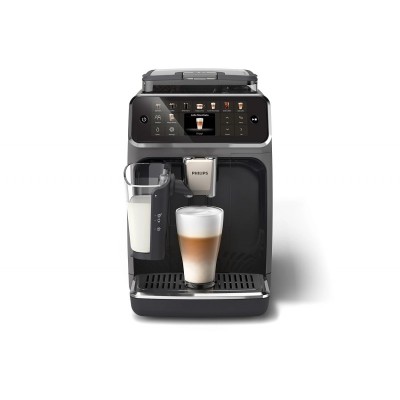 Кавомашина Philips Series 5500, 1.8л, зерно+мелена, автомат.капуч, дисплей, авторецептів -22, холодна кава, сріблясто-чорний