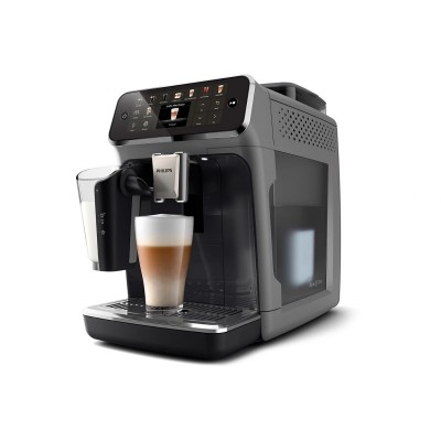 Кавомашина Philips Series 5500, 1.8л, зерно+мелена, автомат.капуч, дисплей, авторецептів -22, холодна кава, сріблясто-чорний
