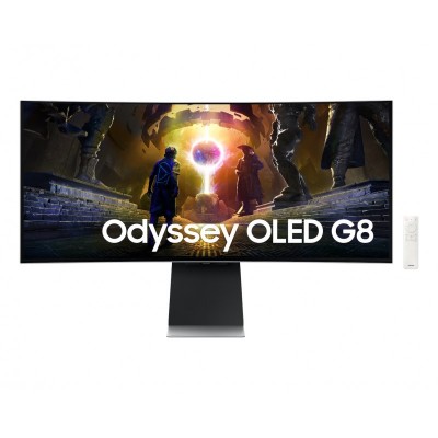Монітор Samsung 34" Odyssey OLED G85S HDMI, DP, USB, Bluetooth, MM, OLED, 3440x1440, 0.3ms, HAS, FreeSync Premium Pro, CURVED