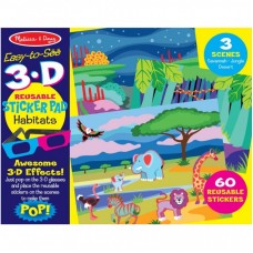 Набір для творчості Melissa&Doug Багаторазові 3D наліпки з окулярами Місця існування тварин (MD9376) Набір для творчості Melissa&Doug Багаторазові 3D наліпки з окулярами Місця існування тварин (MD9376)