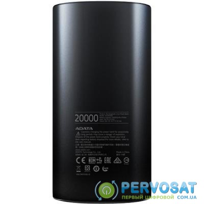 Батарея универсальная ADATA P20000D 20000mAh Black (AP20000D-DGT-5V-CBK)