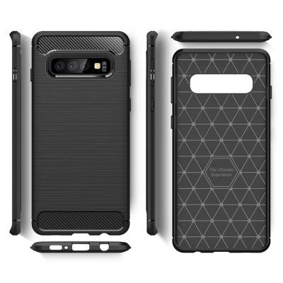 Чехол для моб. телефона Laudtec для SAMSUNG Galaxy S10 Carbon Fiber (Black) (LT-GS10B)