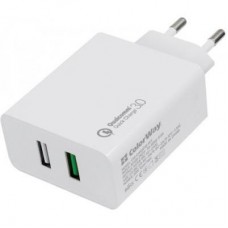 Зарядний пристрій ColorWay 2USB (QC3.0 + 2.4A AUTO ID) (30W) (CW-CHS021Q-WT) Зарядний пристрій ColorWay 2USB (QC3.0 + 2.4A AUTO ID) (30W) (CW-CHS021Q-WT)