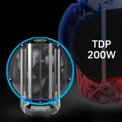 Процесорний кулер Zalman ZET5, ARGB LGA 1851, 1700, 1200, 115x, AM5, AM4, 4pin PWM, 3pin+5VARGB, TDP200W, чорний Процесорний кулер Zalman ZET5, ARGB LGA 1851, 1700, 1200, 115x, AM5, AM4, 4pin PWM, 3pin+5VARGB, TDP200W, чорний