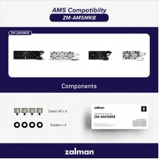 Кріплення для AMD AM5 Zalman ZM-AM5MKB, Rezerator 5 Z24/White, Rezerator 5 Z36/White Кріплення для AMD AM5 Zalman ZM-AM5MKB, Rezerator 5 Z24/White, Rezerator 5 Z36/White