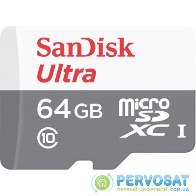 Карта пам'ятi SanDisk 64GB microSDHC C10 UHS-I R100MB/s Ultra