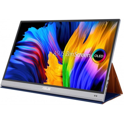 Монітор портативний Asus 15.6&quot; ZenScreen MQ16AH mHDMI, 2xUSB-C, OLED, 1ms, DCI-P3 100%, HDR10, Cover