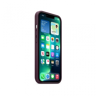 Чохол до моб. телефона Apple iPhone 13 Pro Leather Case with MagSafe - Dark Cherry, Model (MM1A3ZE/A)
