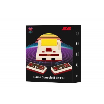 Ігрова консоль 2Е 8bit HDMI (2 бездротових геймпада, 298 ігор)