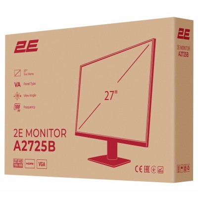 Монітор 2E 27" A2725B D-Sub, HDMI, VA, 100Hz