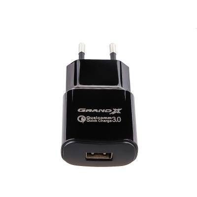 Зарядний пристрій Grand-X Quick Charge QС3.0, + cable USB -> Type C, Cu, 4A, 1m (CH-550TC)