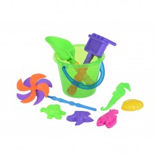 Набір для гри з піском Same Toy з Повітряної вертушкою (зелене відерце)9 шт HY-1206WUt-1