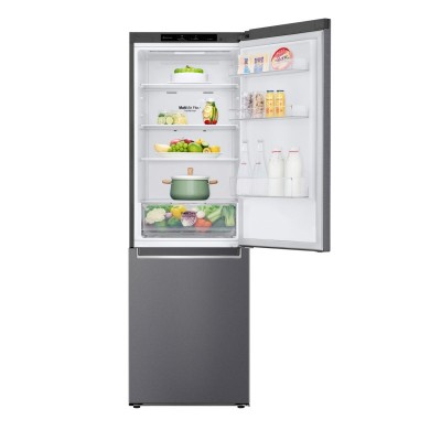 Холодильник LG з нижн. мороз., 186x60х68, холод.відд.-234л, мороз.відд.-107л, 2дв., А+, NF, інв., диспл внутр., зона св-ті, сірий темний