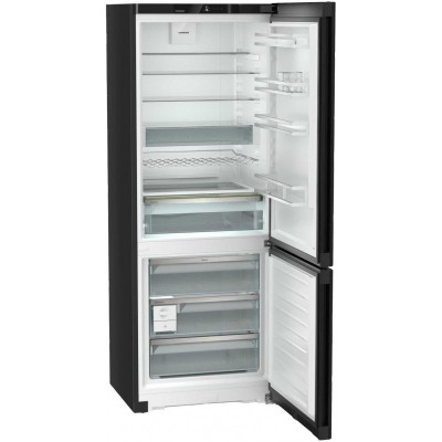 Холодильник Liebherr з нижн. мороз., 201.5x74.7х67.5, холод.відд.-346л, мороз.відд.-128л, 2дв., A++, NF, диспл внутр., чорний