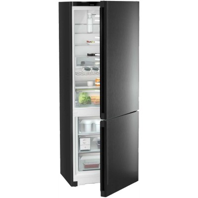 Холодильник Liebherr з нижн. мороз., 201.5x74.7х67.5, холод.відд.-346л, мороз.відд.-128л, 2дв., A++, NF, диспл внутр., чорний